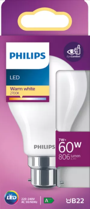 Led Cla Std 8-60w A60 B22 B1