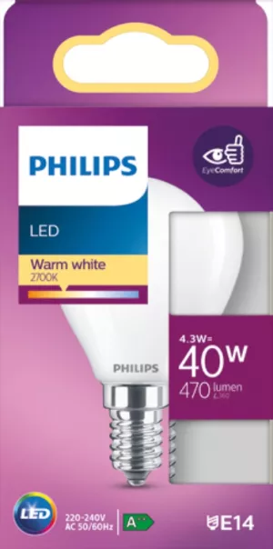 Led Clas Spher 40w P45 E14 B1