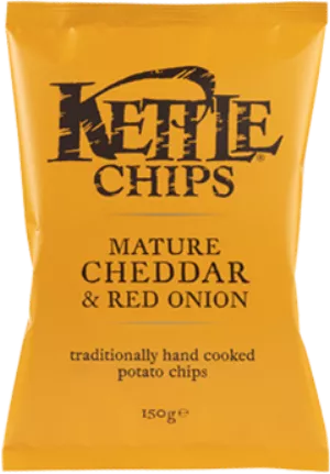 Patatine cipolla rossa a formaggio cheddar maturo, 130 g x10 - KETTLE