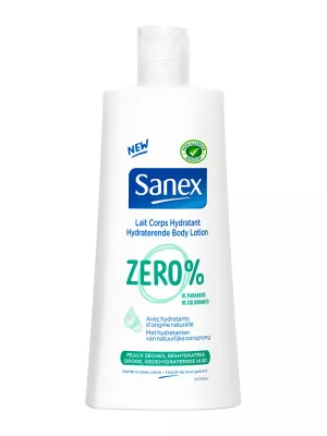Leche corporal cero% hidratante para pieles secas 250ml - SANEX