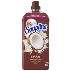 Adoucissant Concentré parfum Coco, fraîcheur parfumée aux huiles essentielles, X52 lavages - SOUPLINE