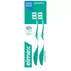 Brosse à Dents Sensitive Souple  Lot de 2 - ELMEX