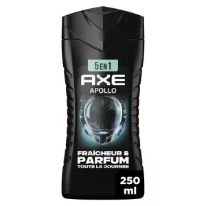 Gel de chuveiro masculino da Apollo 5 em 1 Perfume de frescura 24 horas 250ml - Axe