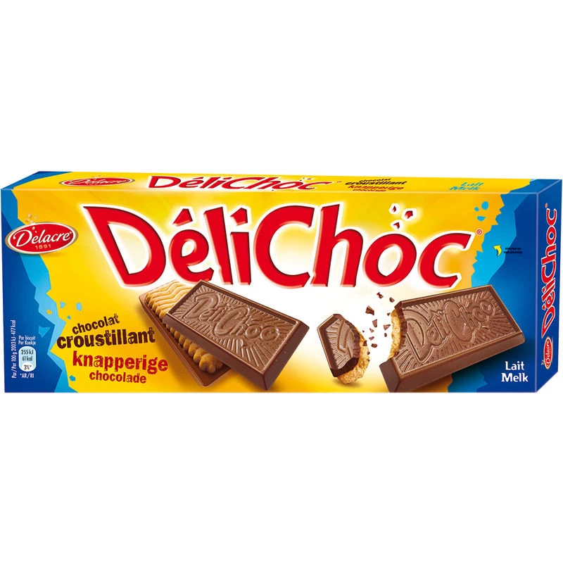 Biscuits Délichoc chocolat au lait 150g - DELACRE