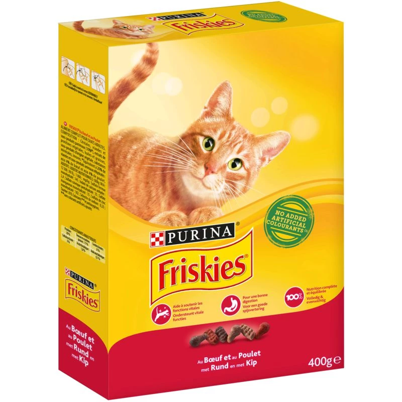 Croquettes chats bœuf poulet foie Friskies 400 g - PURINA