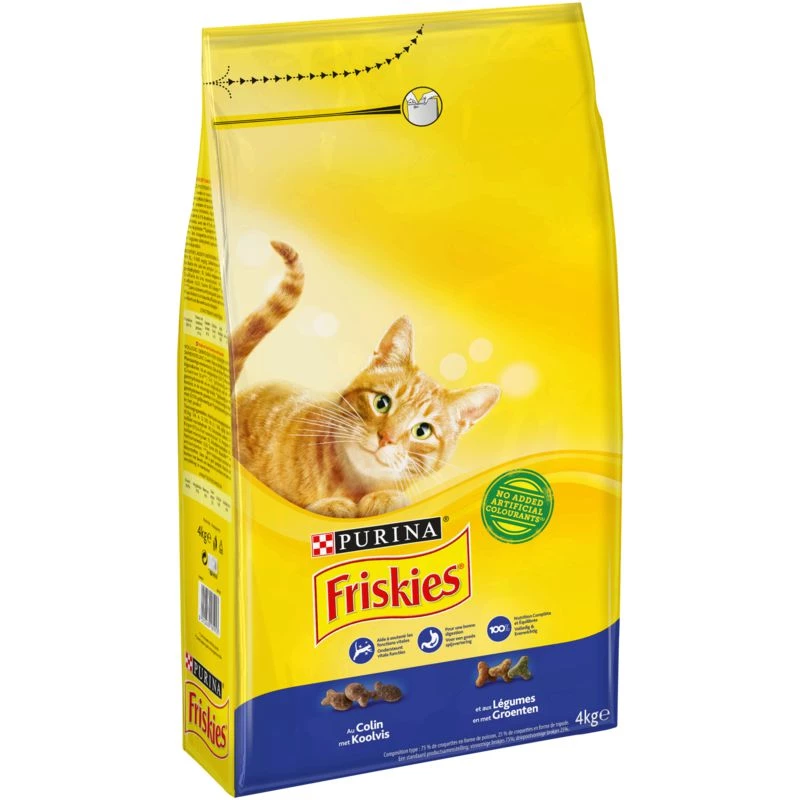 Friskies hake/vegetable cat croquettes 4 kg - PURINA