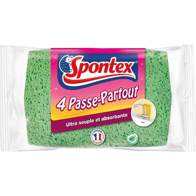 Éponges passe partout x4 - SPONTEX