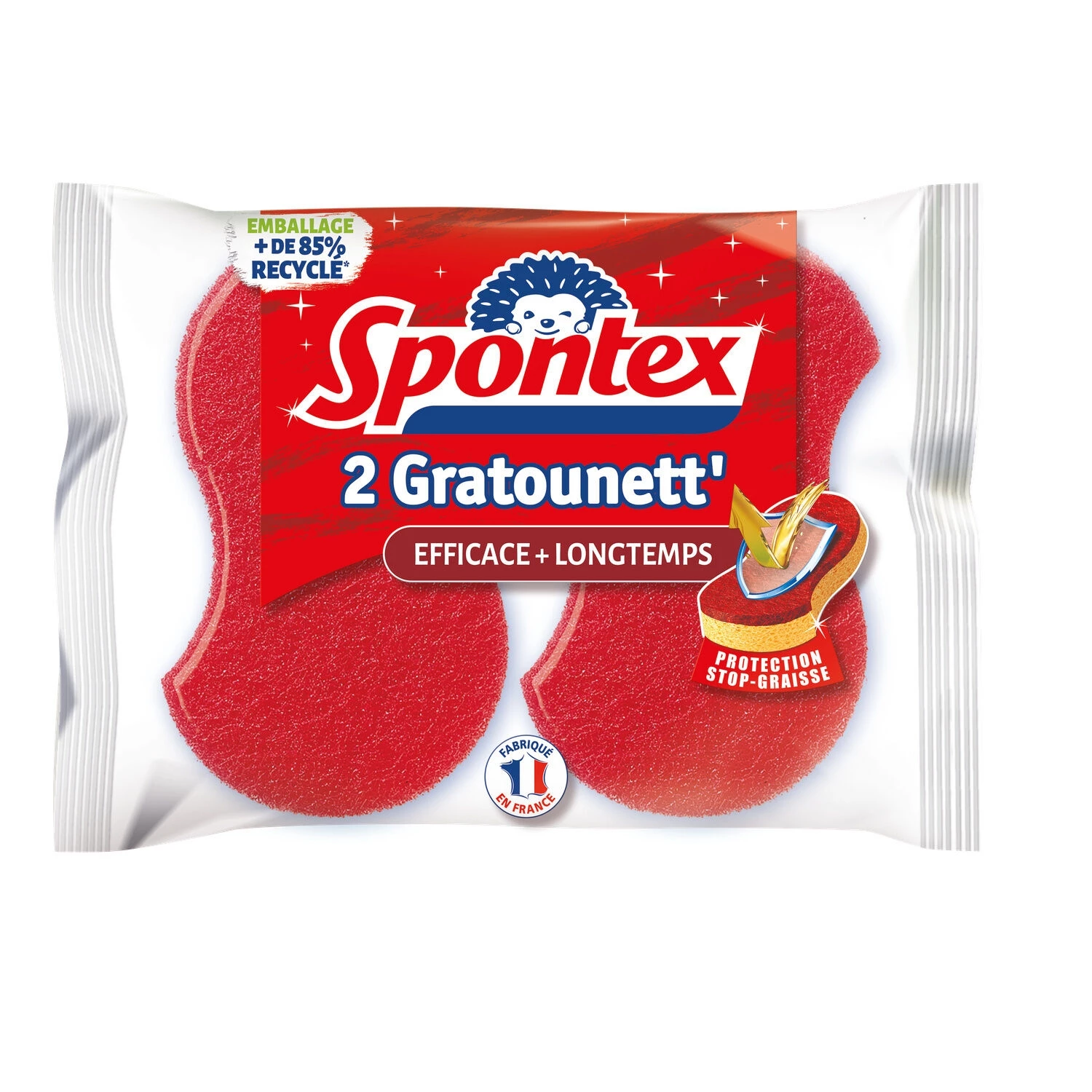 Long -lasting efficiency scrubbing session x2 - Spontex