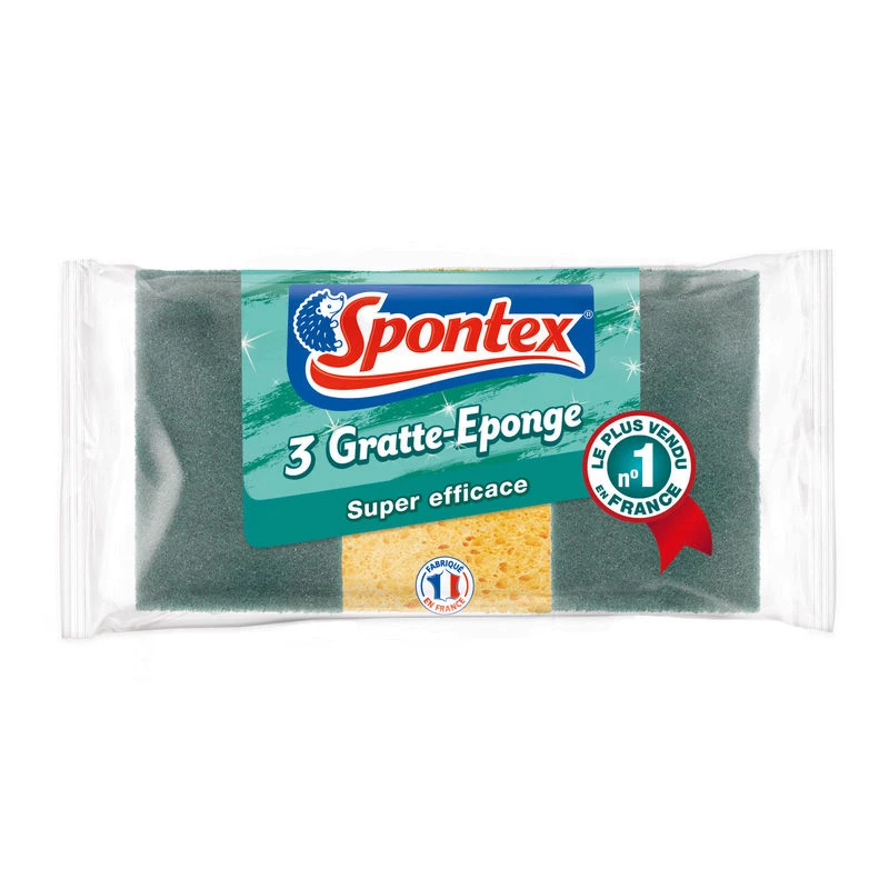 3 Gratte-eponge Spontex