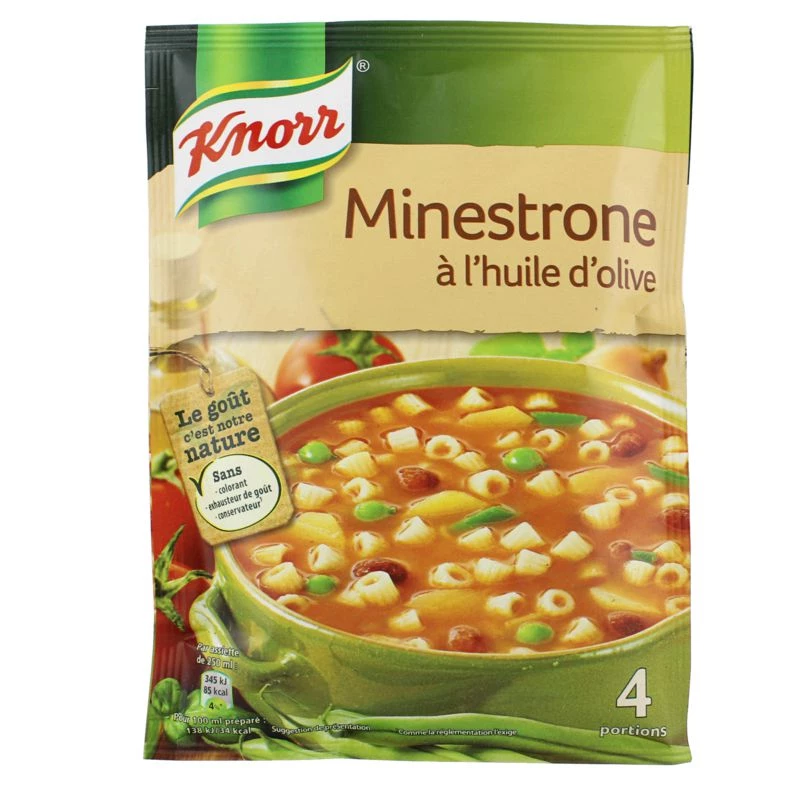 Sopa Minestrone con Aceite de Oliva, 104g - KNORR