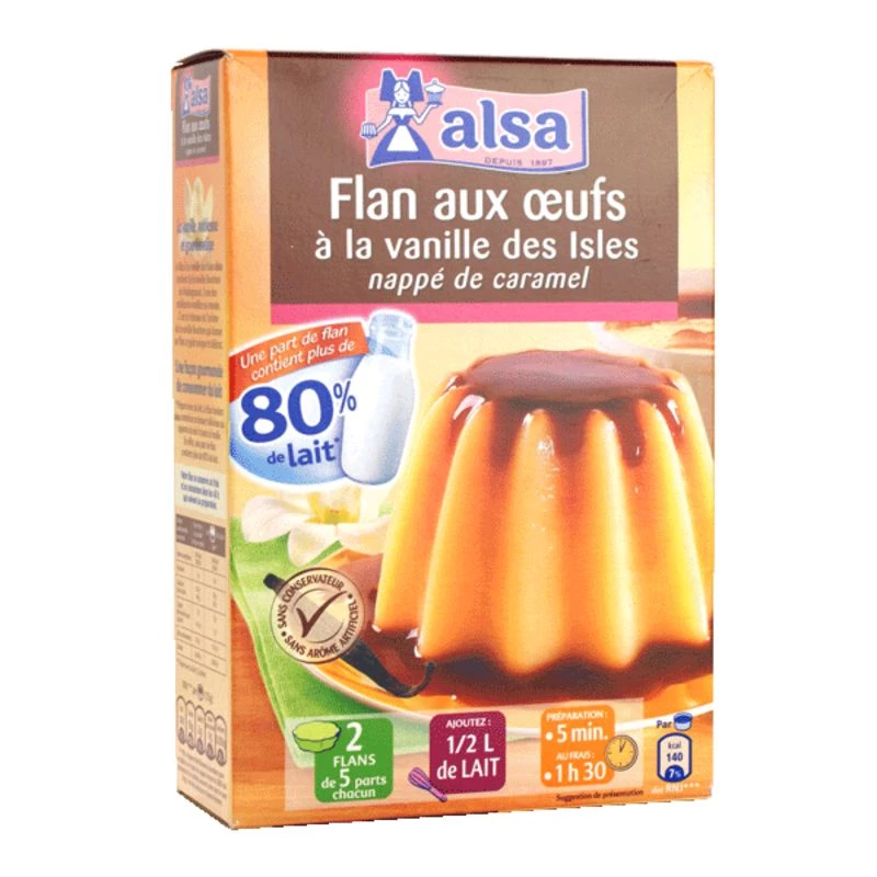 Préparation flan aux œufs/ vanille des Isles/ caramel 250g - ALSA