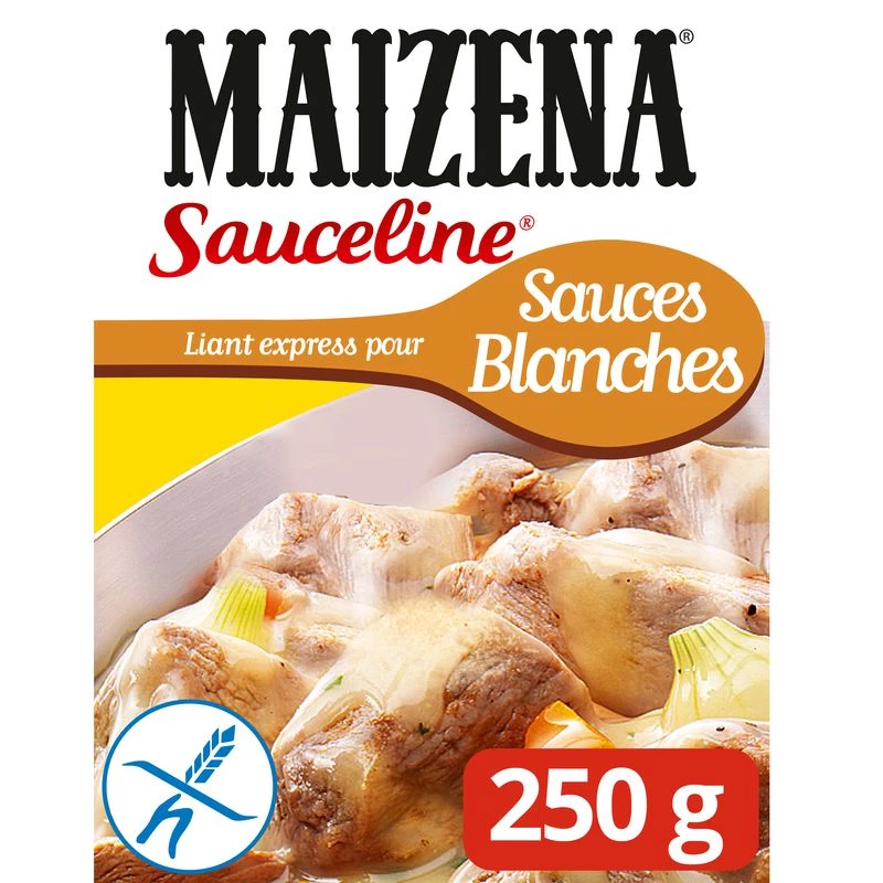 Farinha Sauceline para unir Molhos Brancos Sem Glúten, 250g - MAIZENA