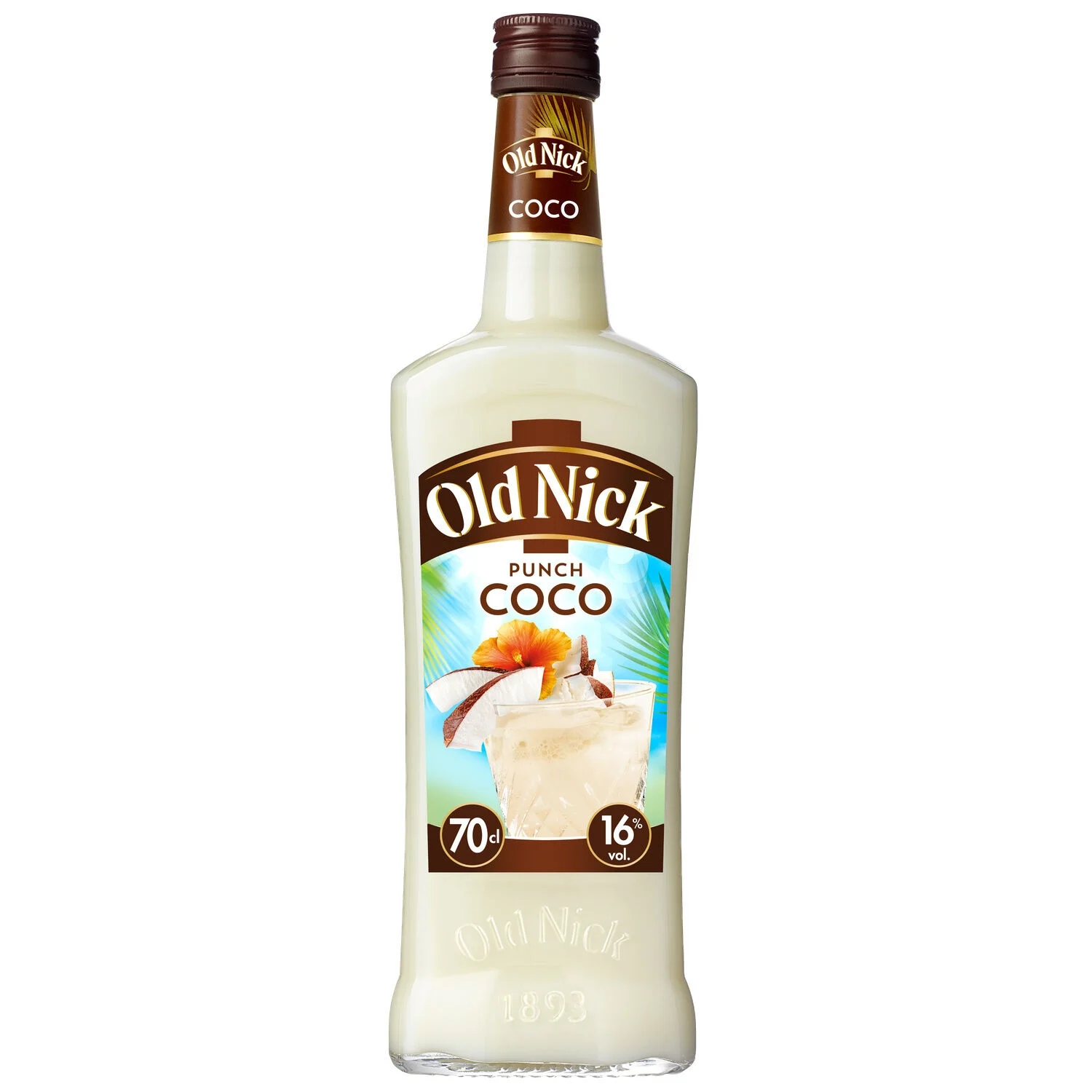 Punch Coco cocktail made with 16% rum 70cl - OLD NICK