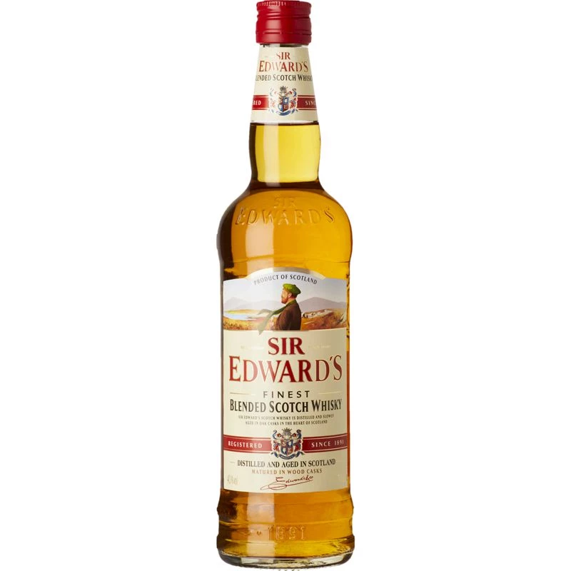 Blended Scotch Whisky, 40°, bouteille de 70cl, SIR EDWARD'S