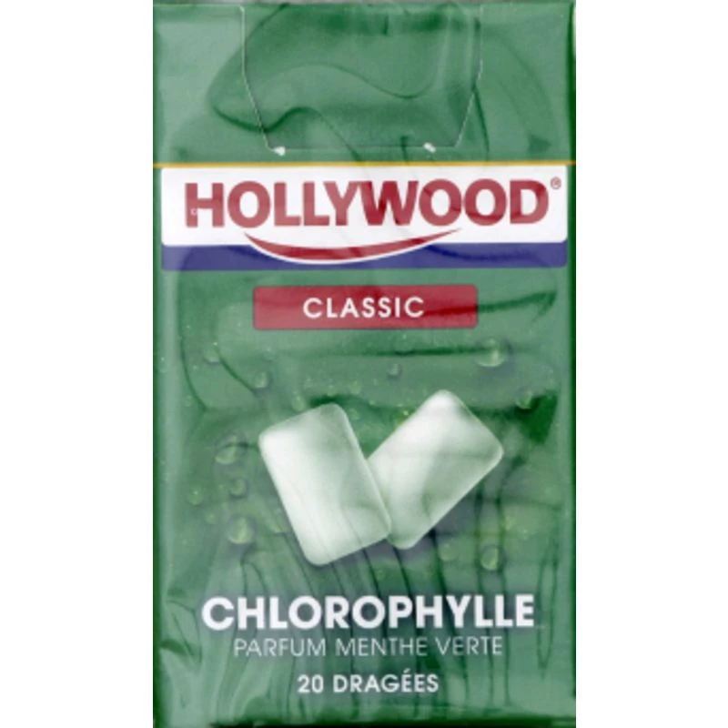 Chicle Menthe Verte Chlorophyle; x5 140g - HOLLYWOOD