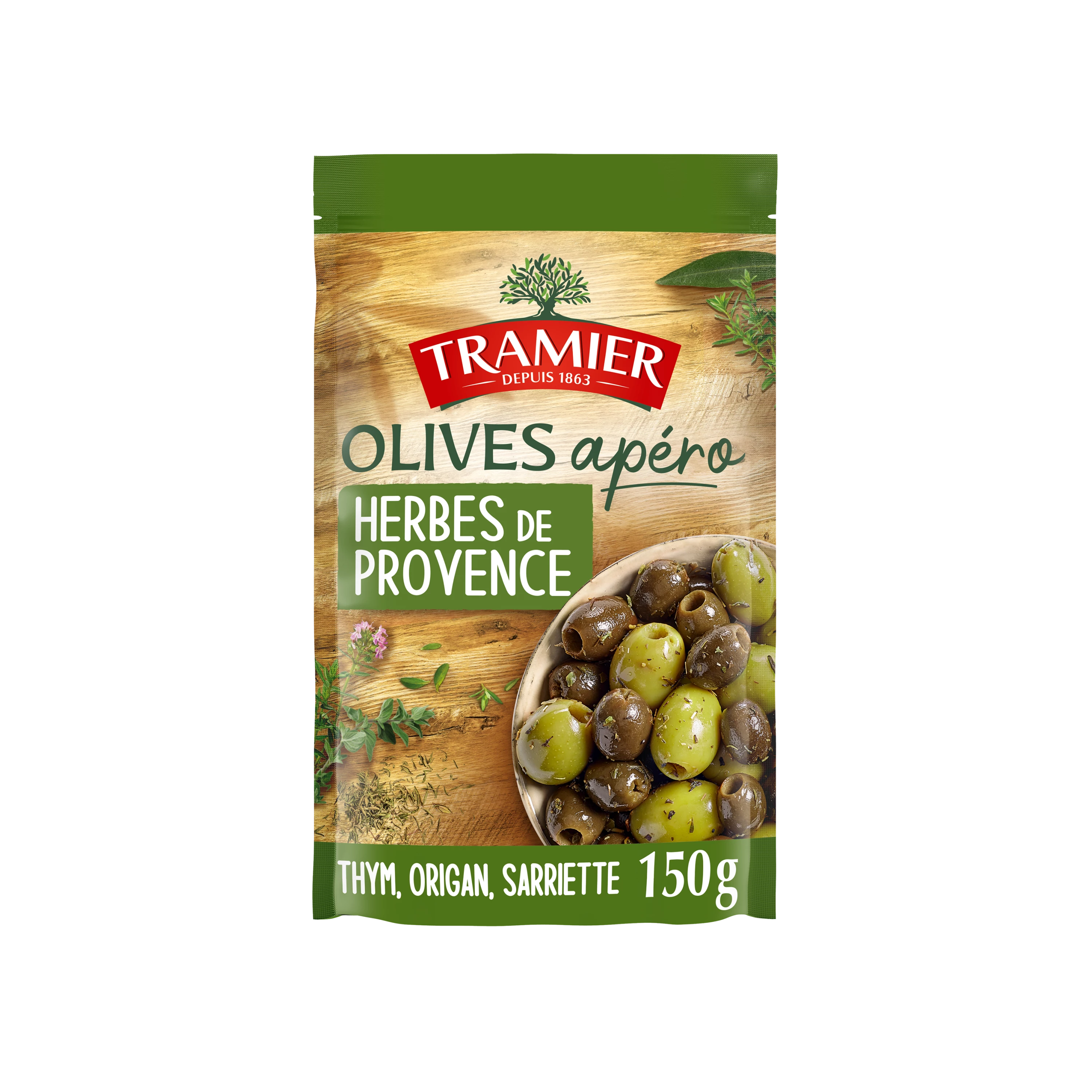 Herbes de 普罗旺斯开胃橄榄，150g - TRAMIER