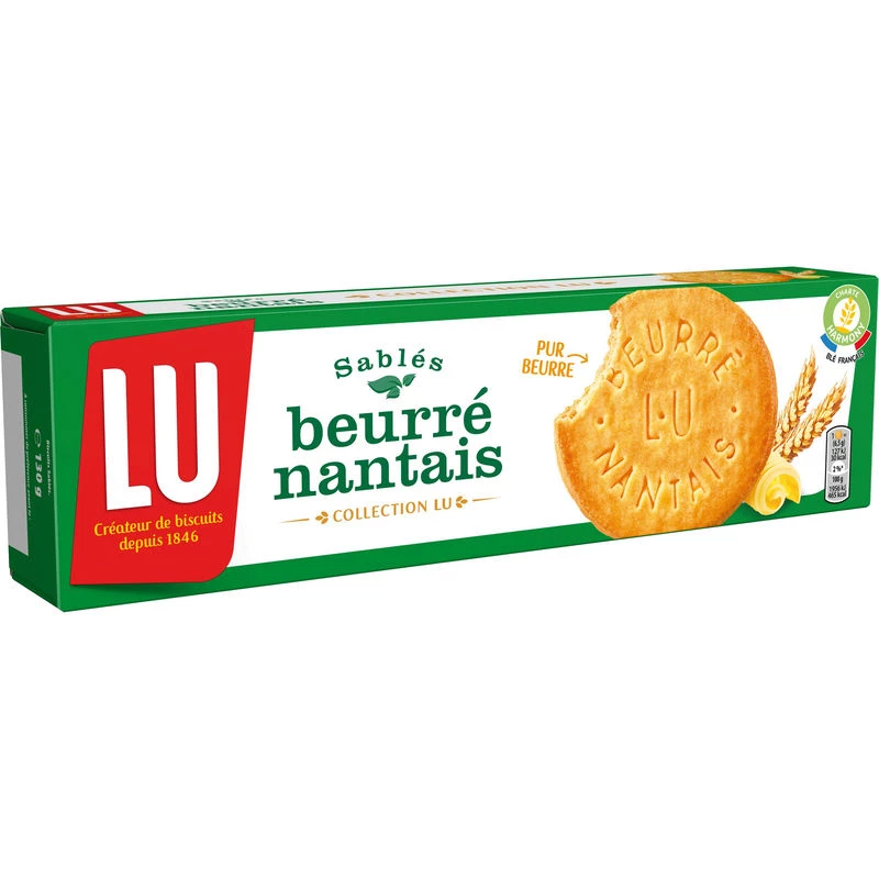 Biscotti di pasta frolla al burro di Nantes 130g - LU
