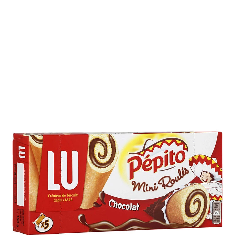 Pépito Mini Rolinho de Chocolate x5 150g - LU