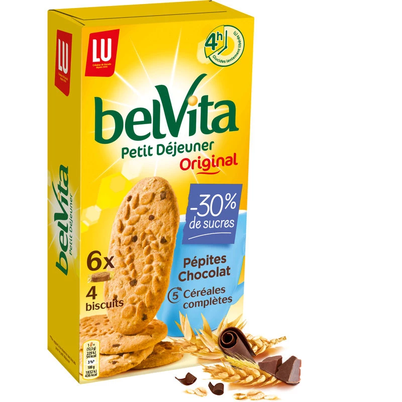 belvita original breakfast chocolate chips 300g - LU