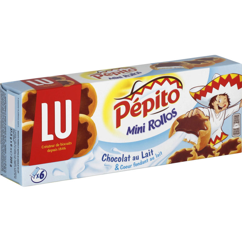 Biscoitos Pepito mini rolinhos 225g - LU
