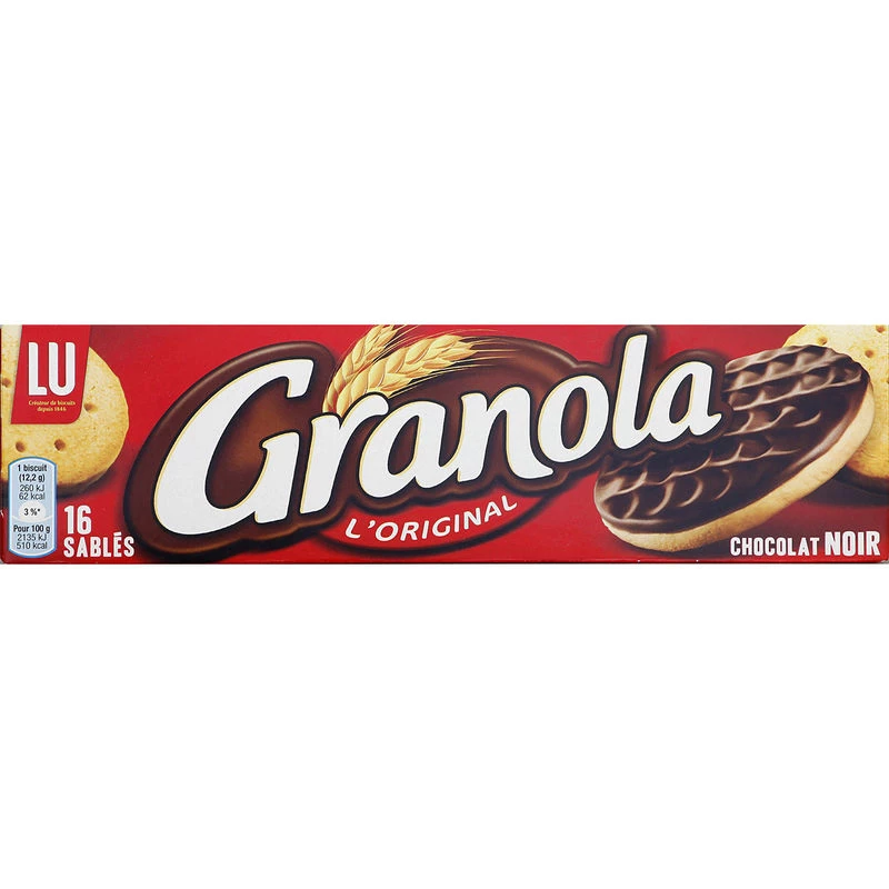 Biscoitos chocolate noir x16 195g - GRANOLA