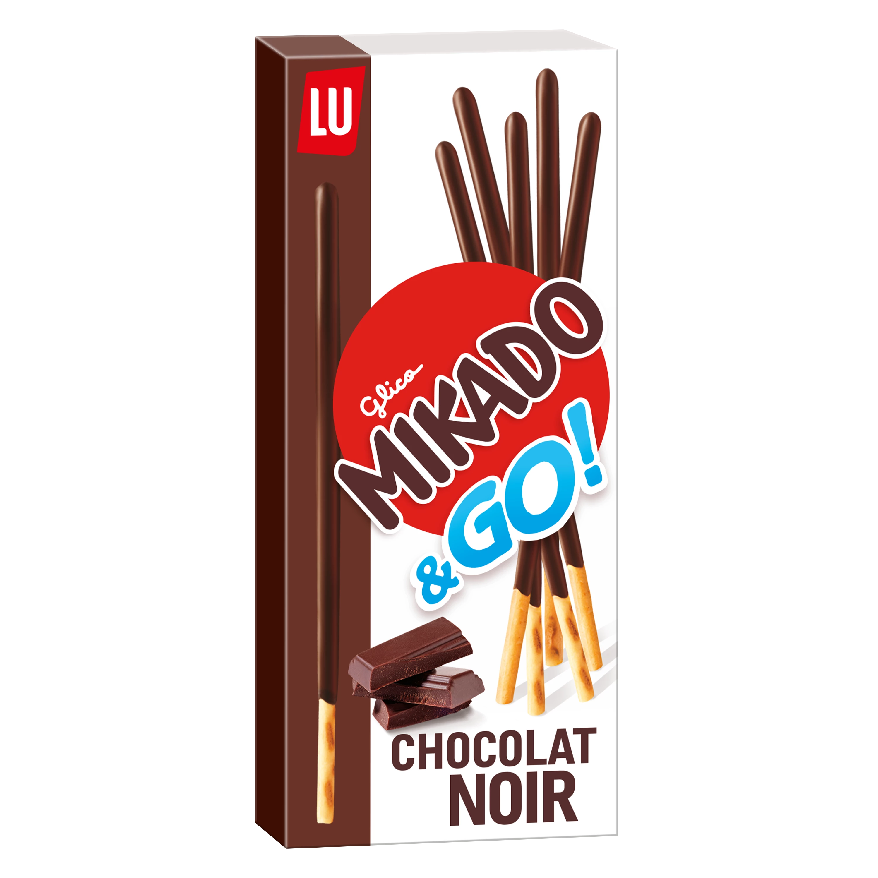 Biscoitos em Palitos Mikado Pocket Noir, 39g - LU