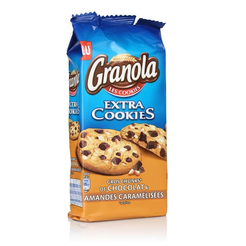 Biscotti Grandi Con Gocce Di Cioccolato E Mandorle Caramellate 184g - GRANOLA