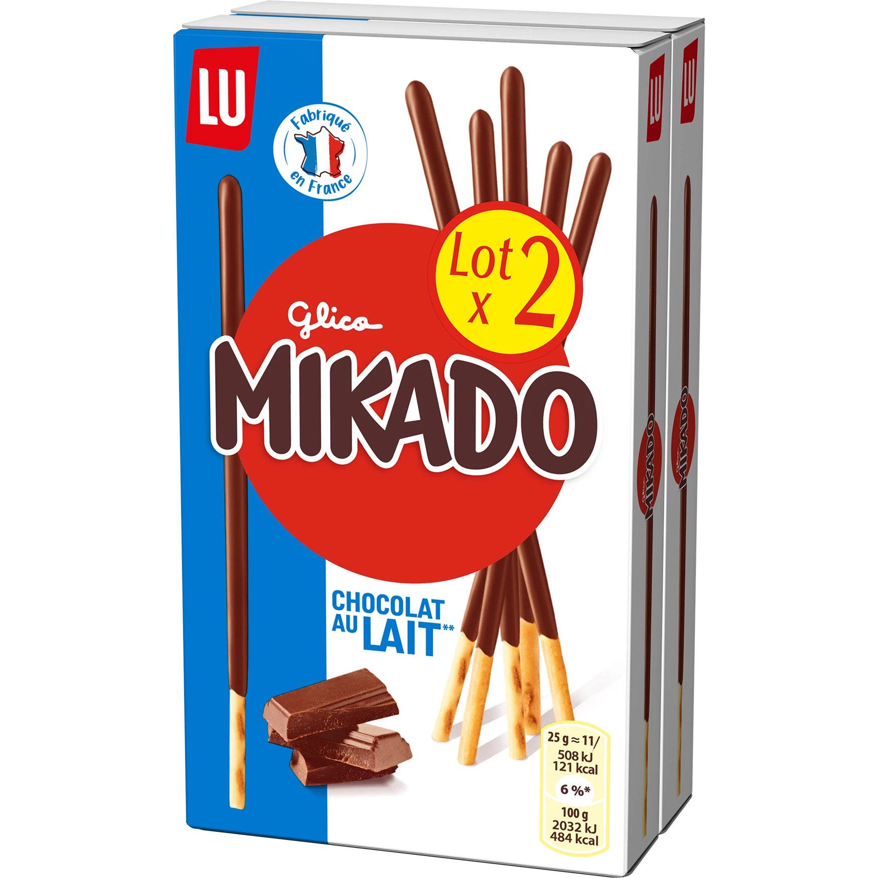 LU Mikado Chocolat au Lait, 100g