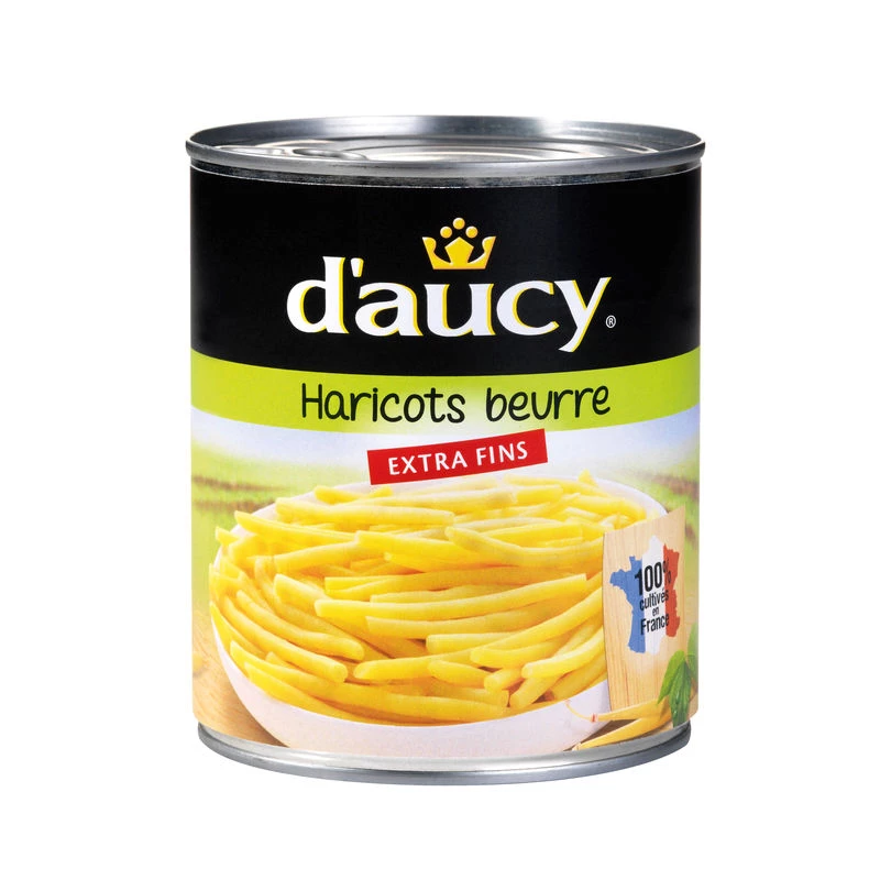 Haricots Beurre Extra Fins;  440g -  D'AUCY