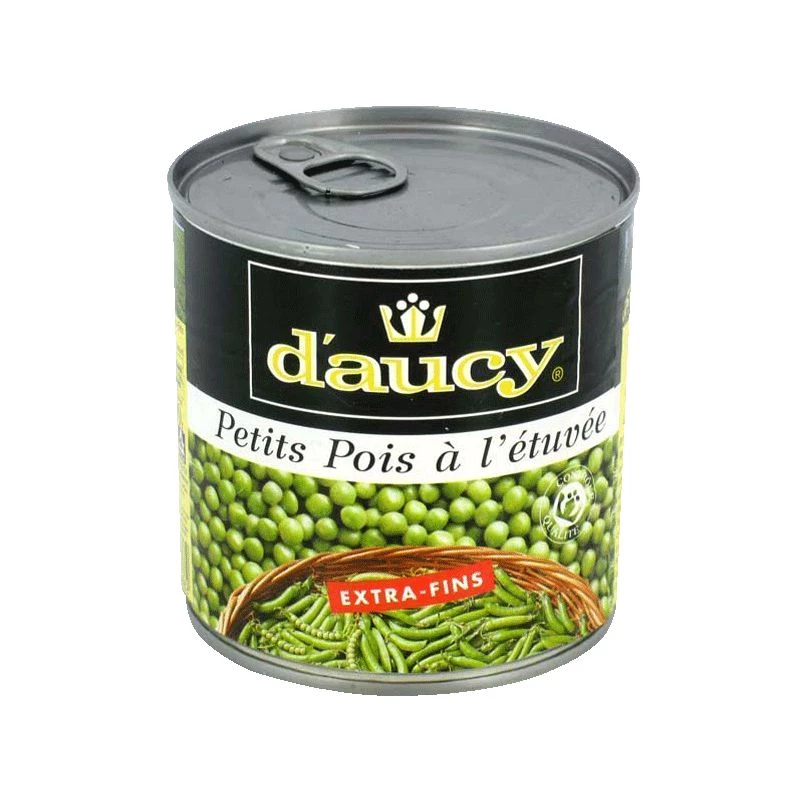 Extra fijne gestoofde erwten; 280g - D'AUCY