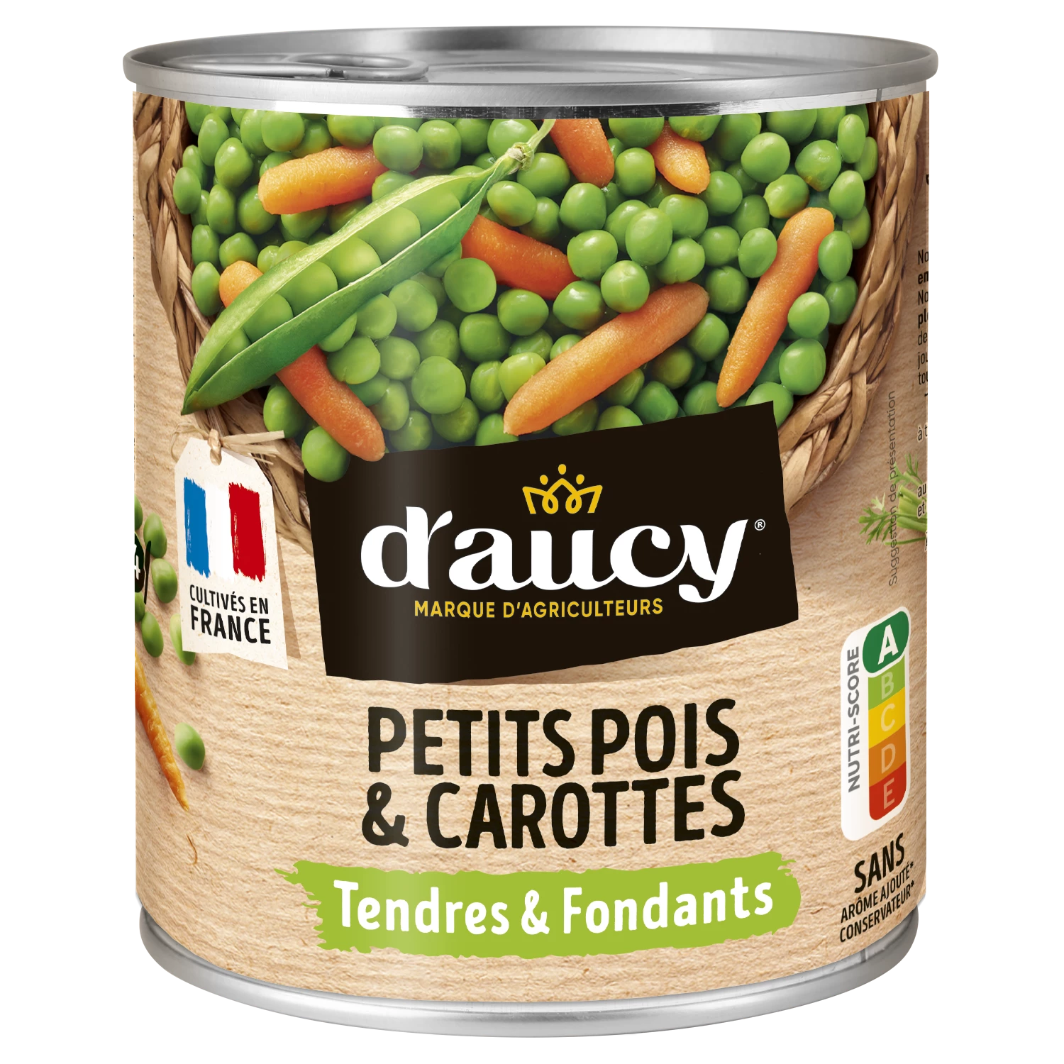 Petits Pois Carottes ExtraTendre; 530g -  D'AUCY