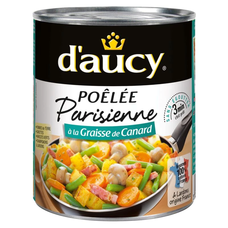 Légumes Cuisinés poêlée parisienne La boîte de 290g -  D'AUCY