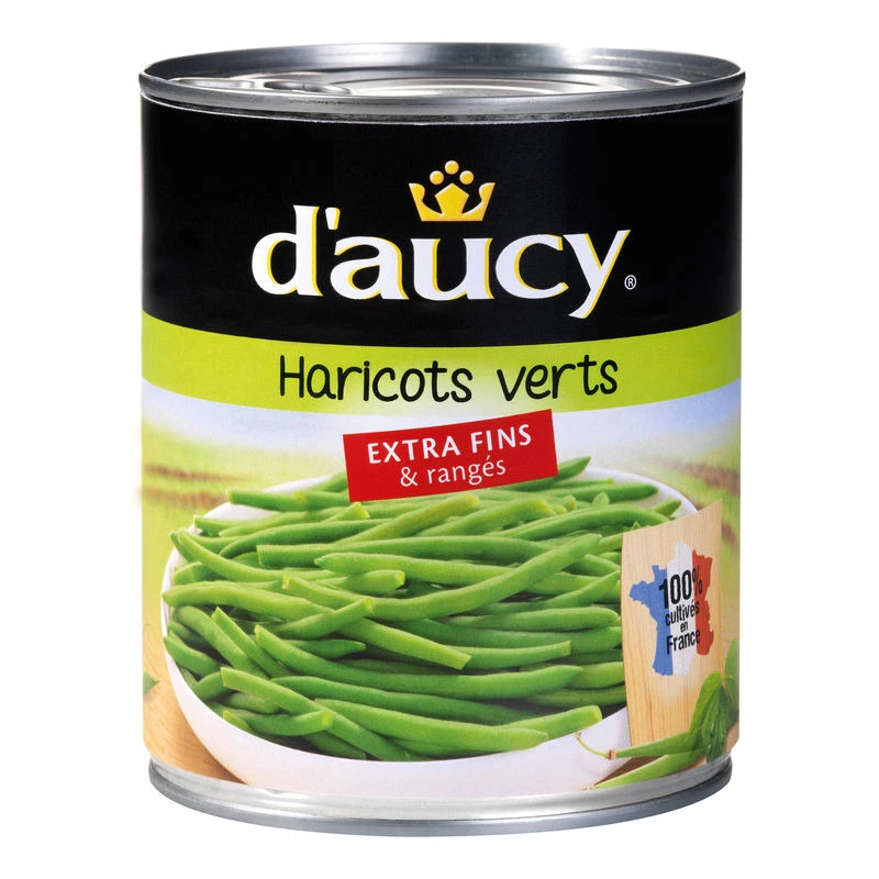 Extra fijne groene bonen; 440g - D'AUCY