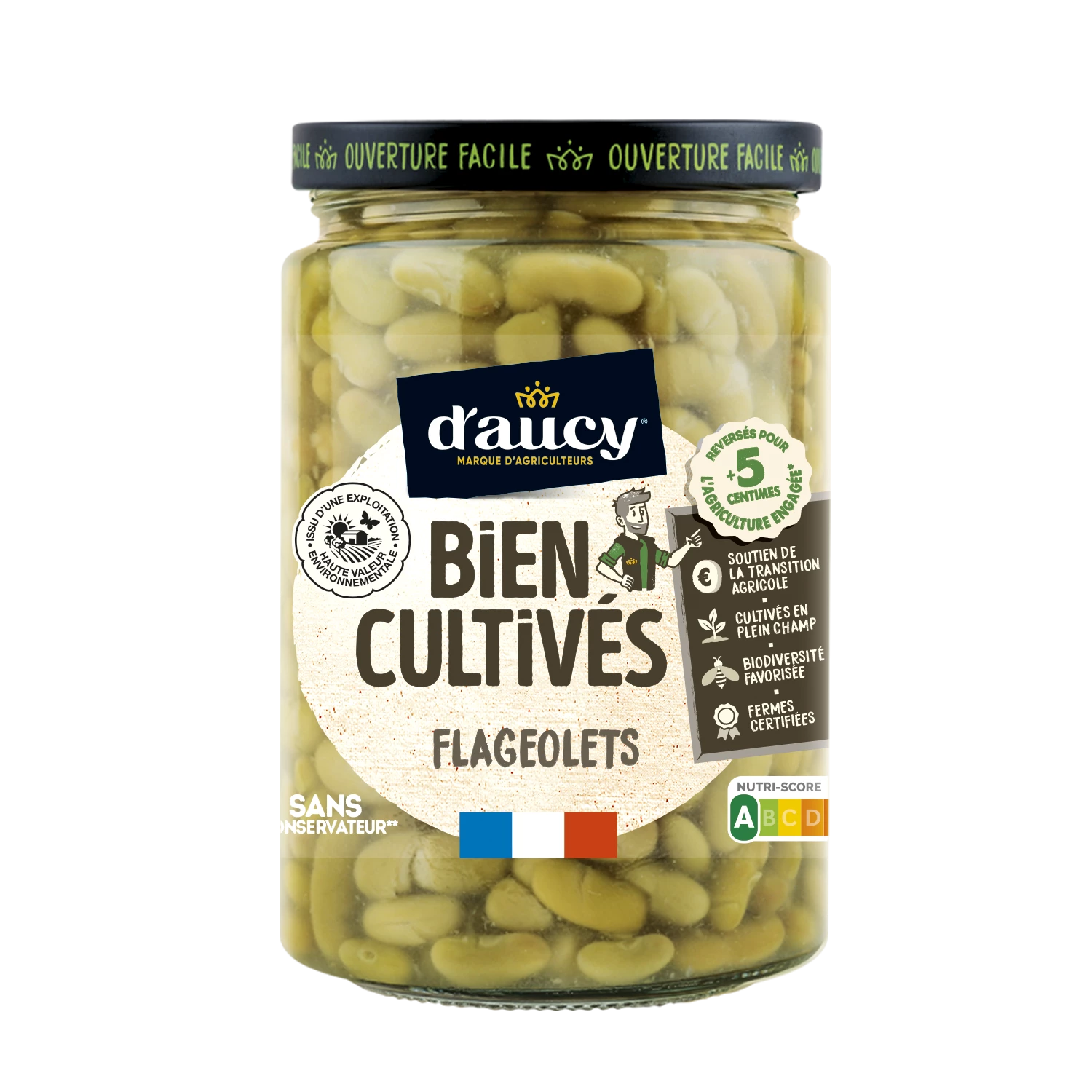 Flageolets Bien Cultives, 380g - D'AUCY