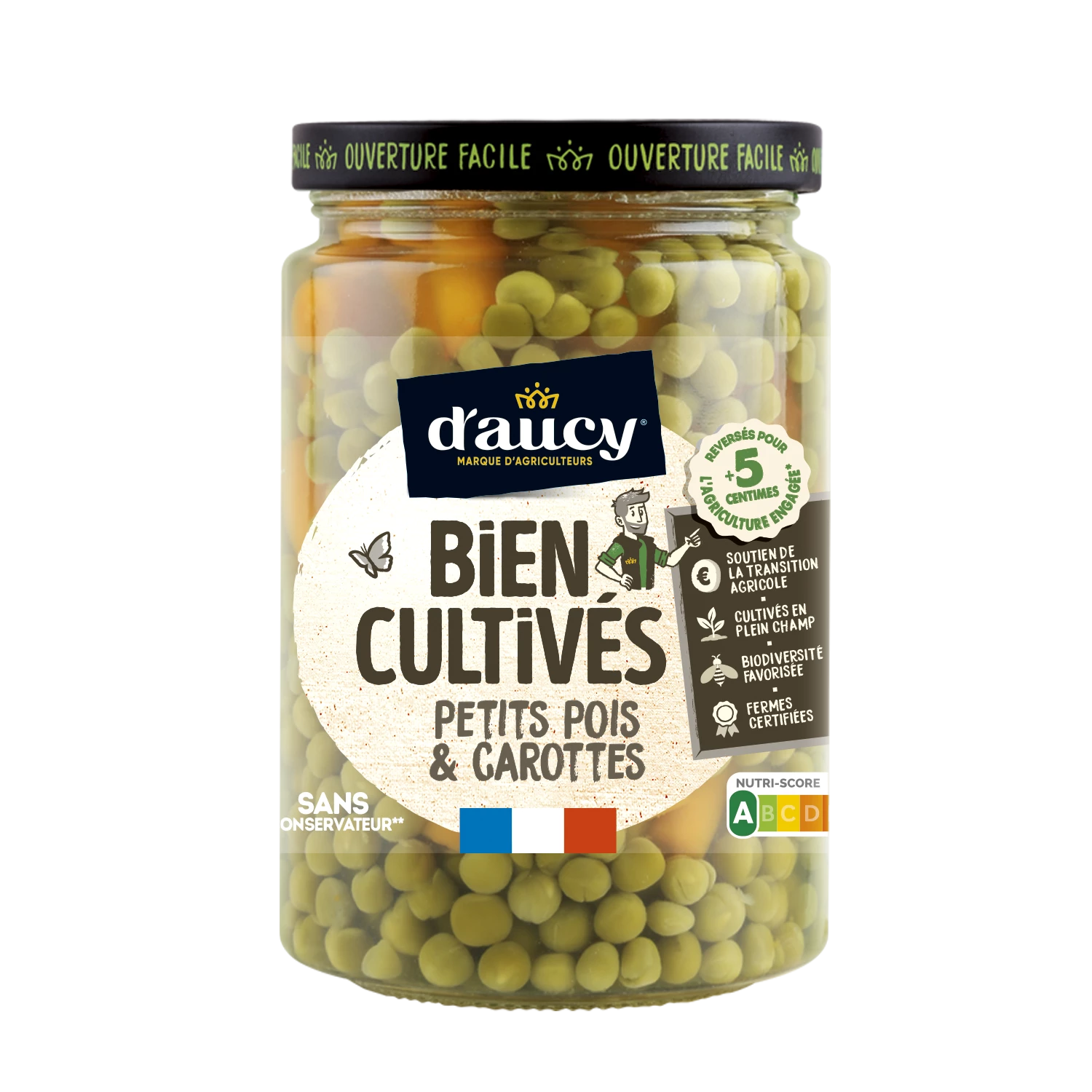 Petits Pois Carottes Bien cultivés; 42;5 cl -  D'AUCY