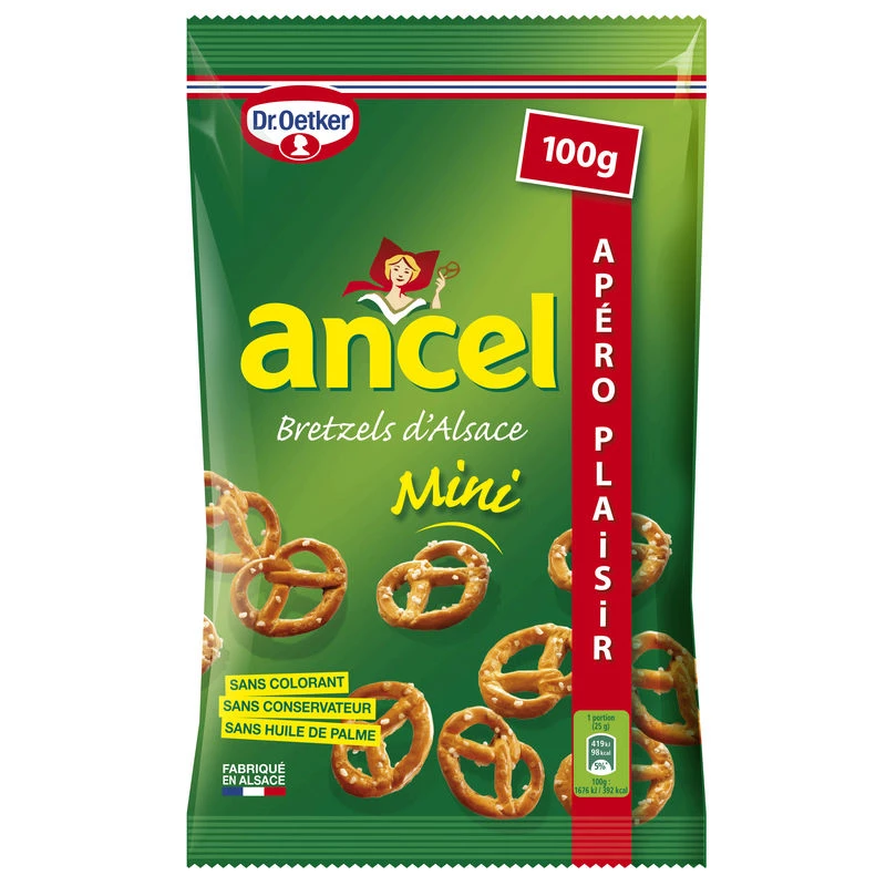 मिनी प्रेट्ज़ेल, 100 ग्राम - ANCEL