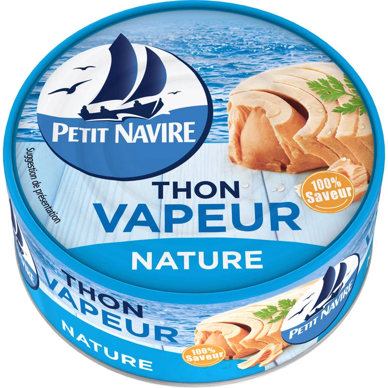 Natuurlijke gestoomde tonijn, 130g - PETIT NAVIRE