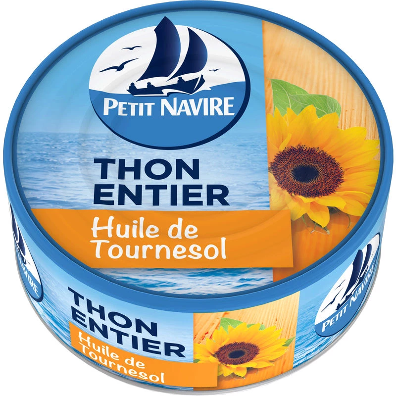 Thon Entier à l'Huile de Tournesol, 160g - PETIT NAVIRE