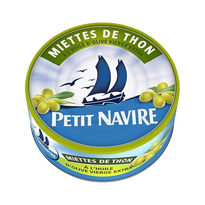 Крошки тунца в оливковом масле Extra Virgin, 104 г - PETIT NAVIRE