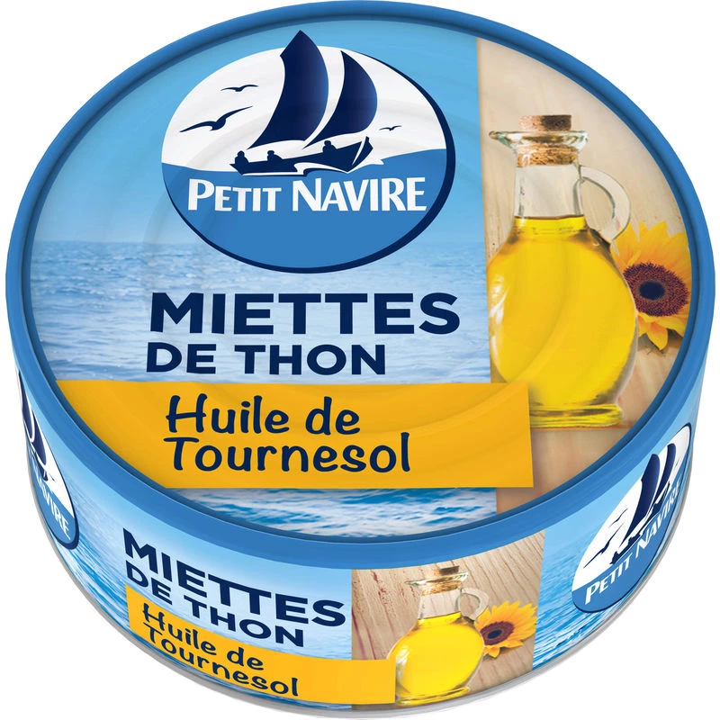 Miettes de Thon à l'Huile de Tournesol,  104g - PETIT NAVIRE