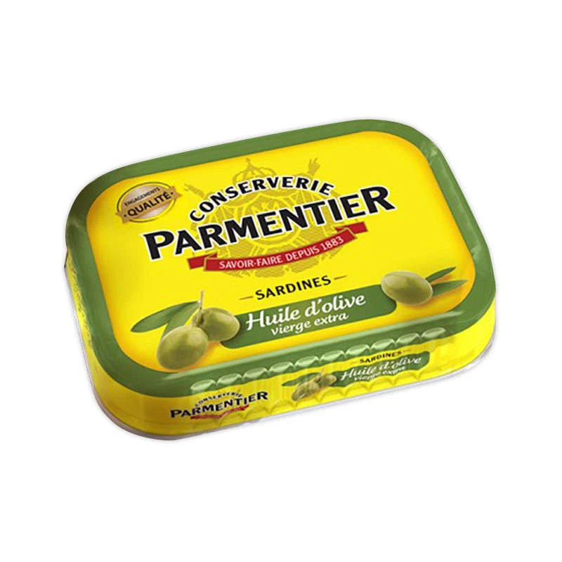 Olive oil sardines, 135g - PARMENTIER