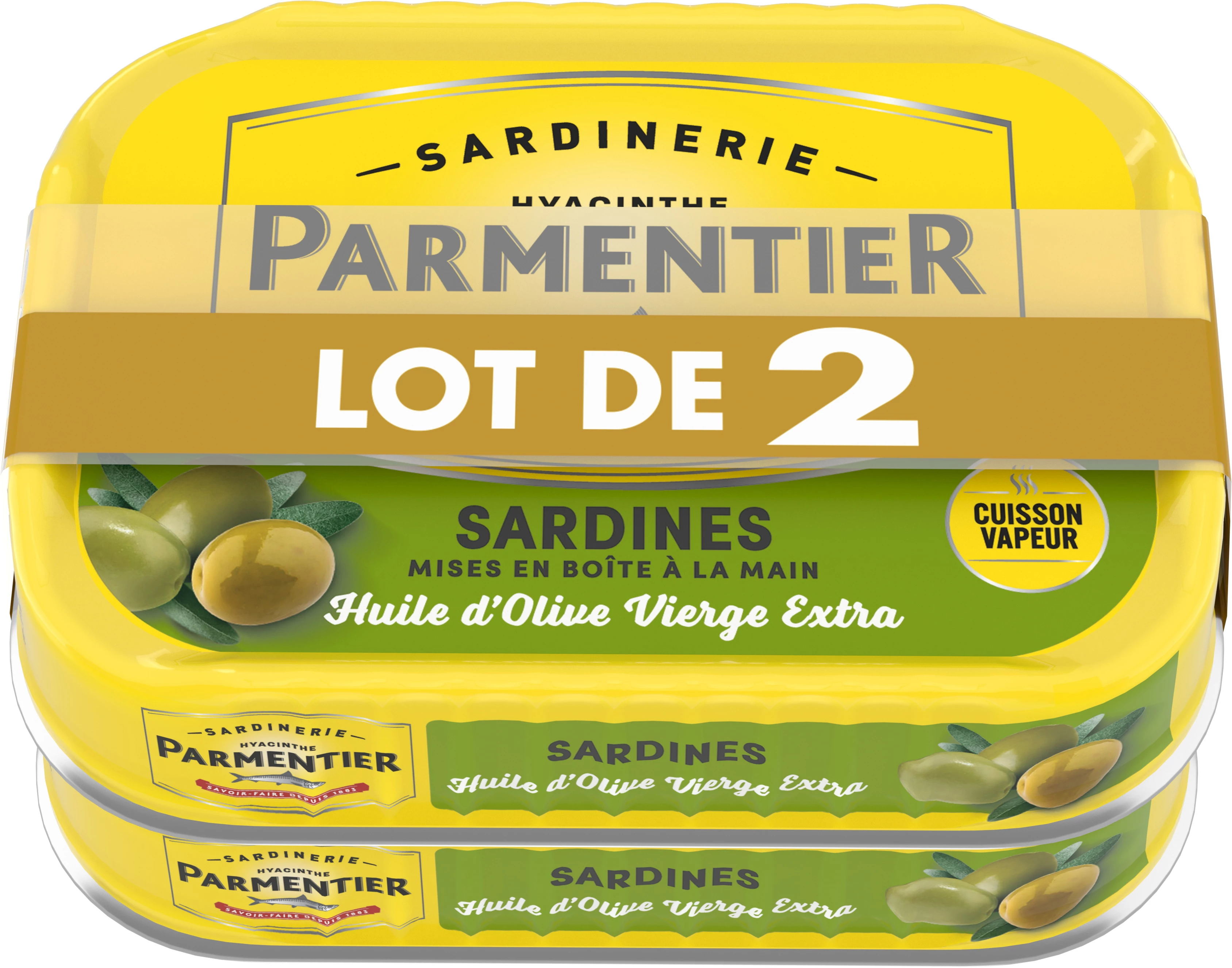 Sardines à Huile d'Olive, 2x135g - PARMENTIER