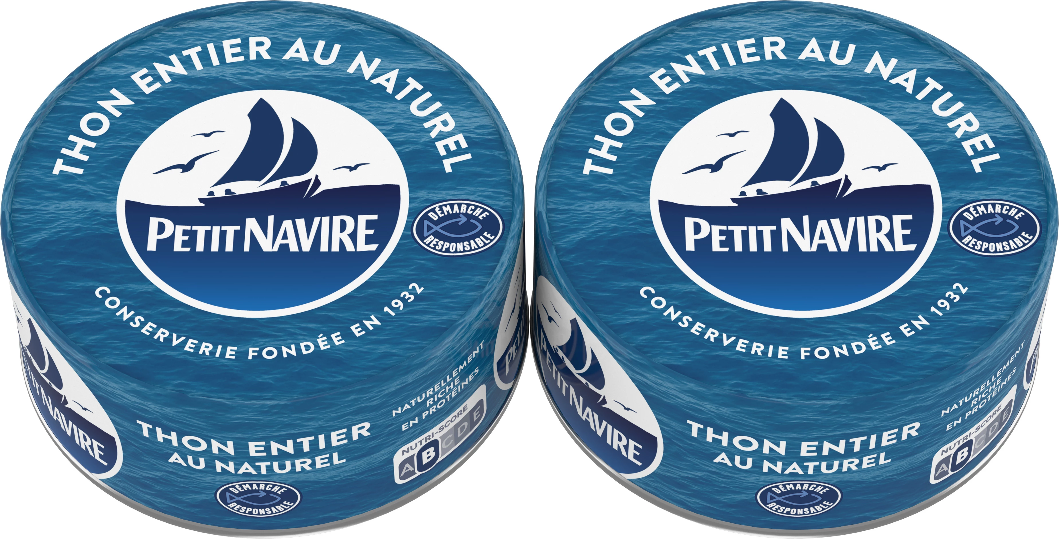 Thon Albacore Naturel、2x112g - PETIT NAVIRE