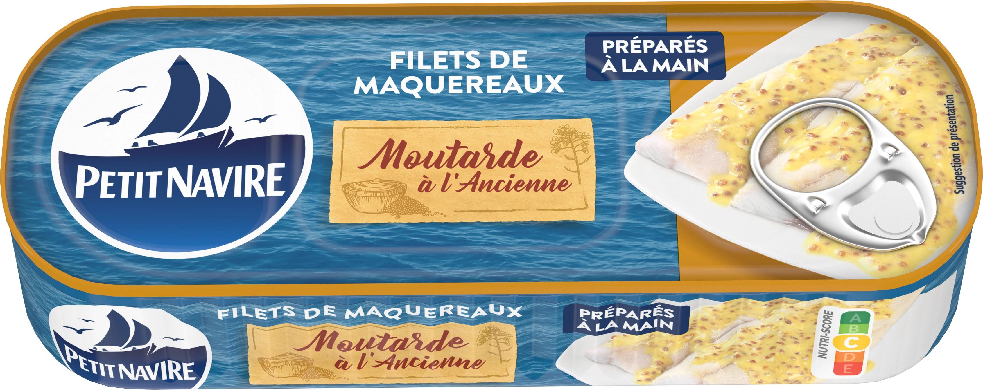 Filets de Maquereaux Sauce Moutarde, 169g  - PETIT NAVIRE