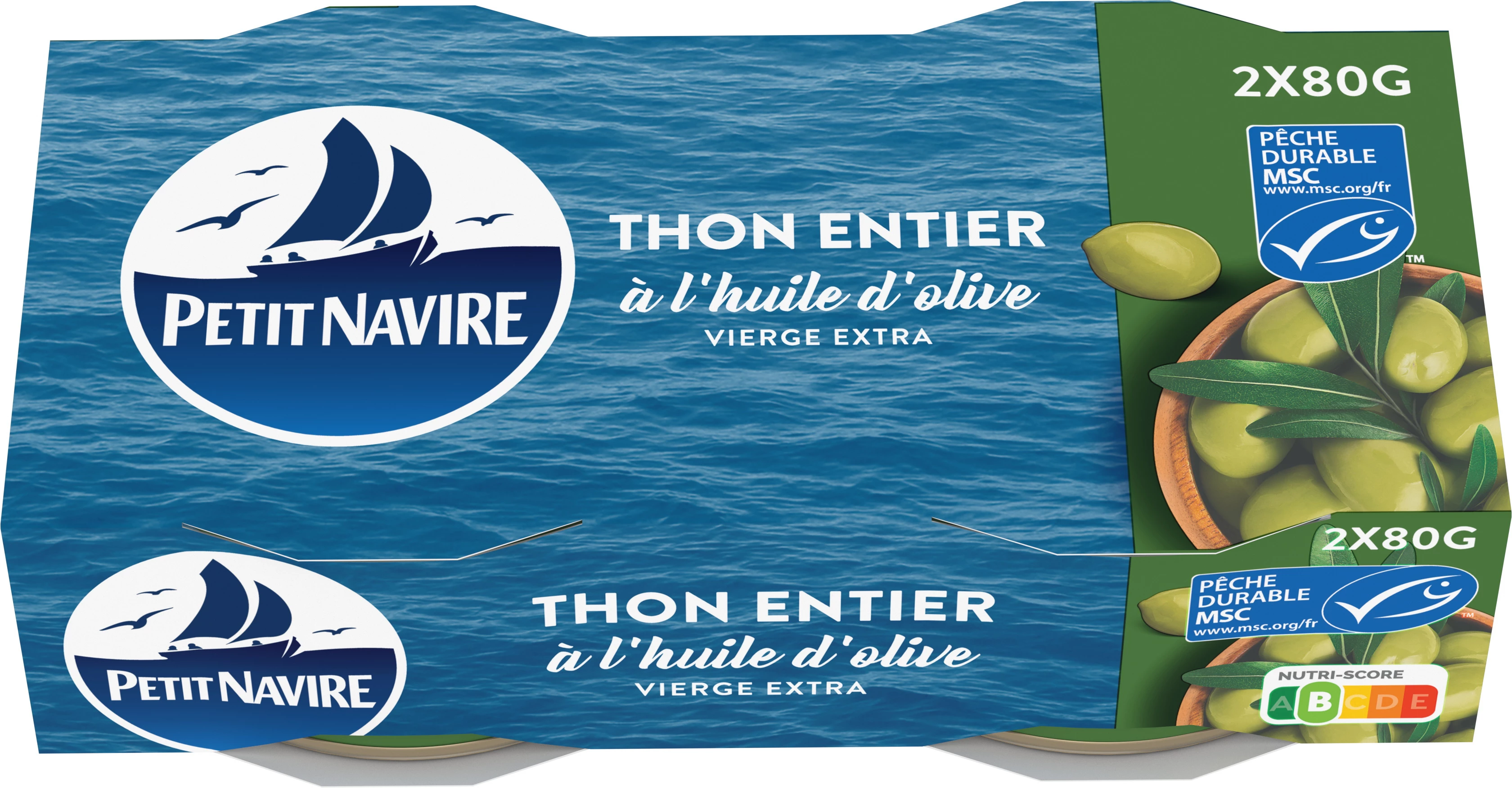 Tuna na mafuta ya ziada ya mizeituni, 160g - PETIT NAVIRE