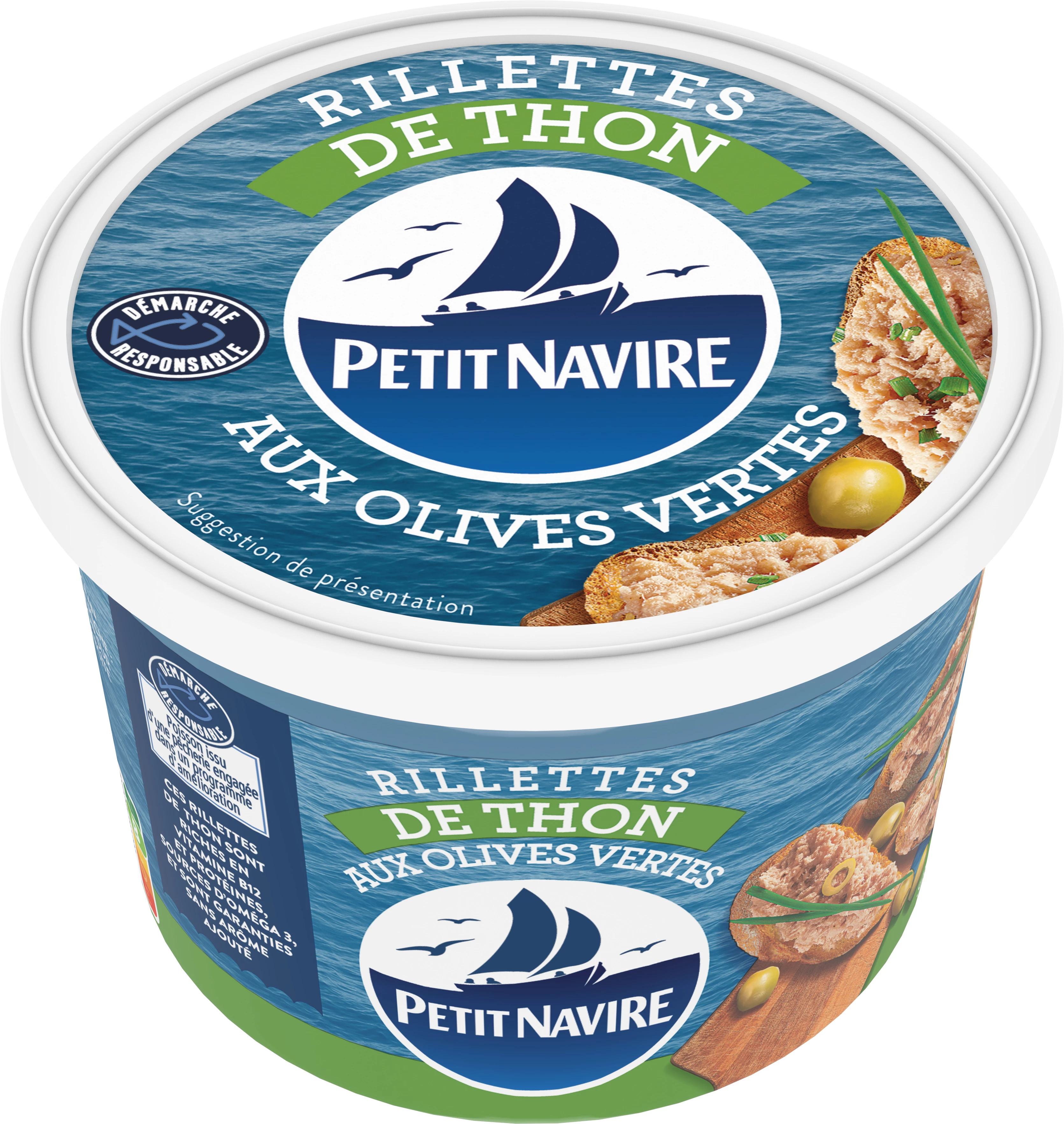 Tuna Rillettes with Green Olives, 125g - PETIT NAVIRE