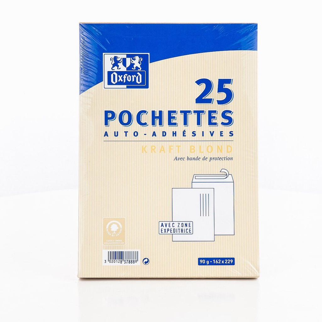 25 Pochettes Kraft Blond 162x2