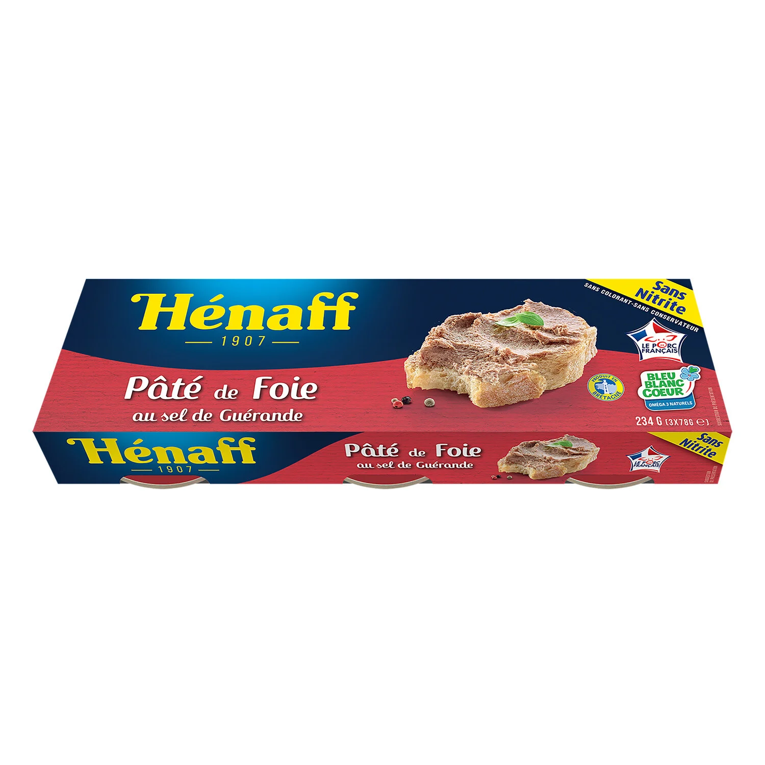 3x78g liver pâté - Henaff