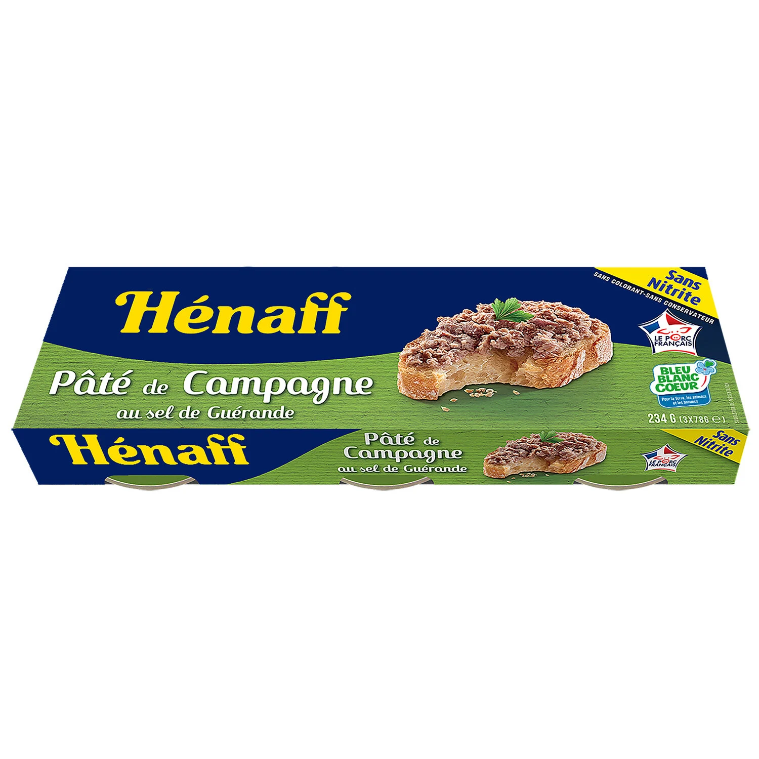 Country Pâté 3x78g - Henaff
