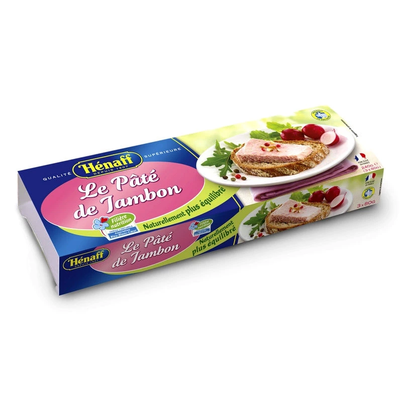 Pâté de Jambon; 3X80g - HENAFF